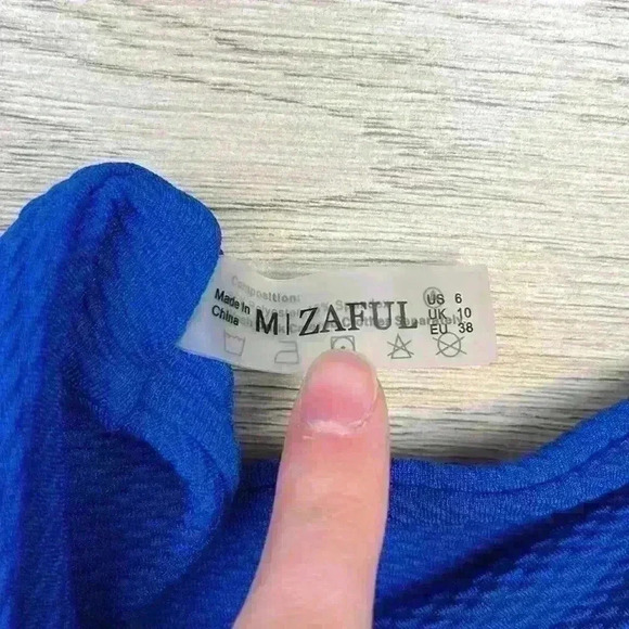 Zaful Dark Blue Cheeky Bikini Size M - Picture 4 of 7